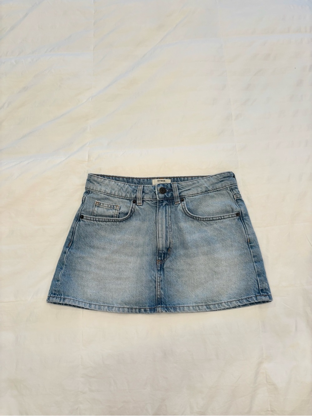 Cotton On Denim Mid-Rise Mini Skirt